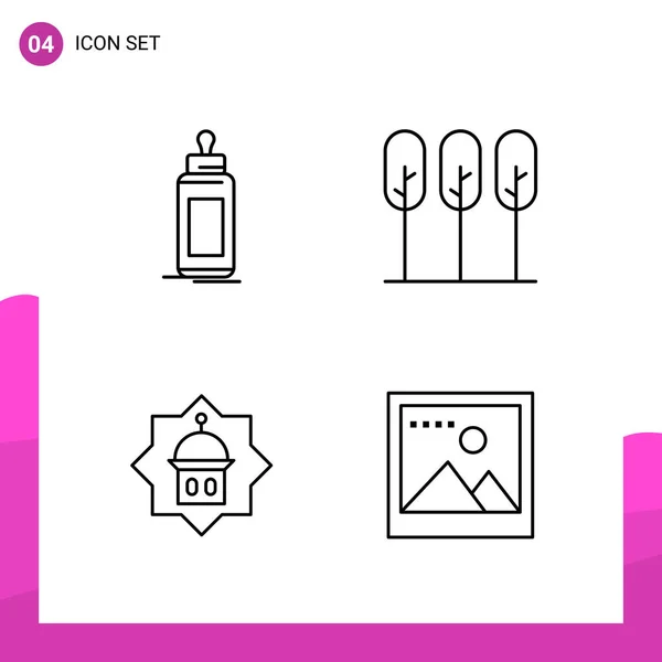 Set Universal Creative Icons Simply Vector Illustrations Web Mobile Apps — Stock Vector