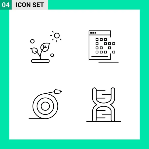 Conjunto Iconos Creativos Universales Simplemente Vector Ilustraciones Para Aplicaciones Web — Vector de stock