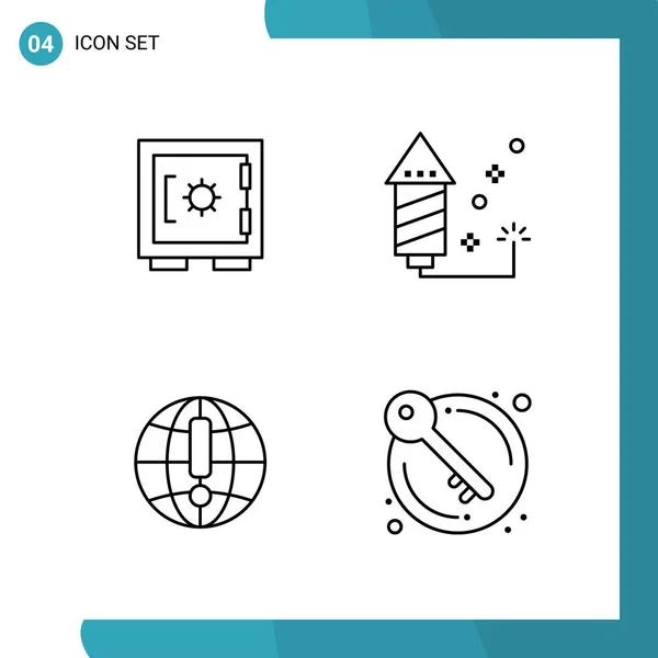 Conjunto Iconos Creativos Universales Simplemente Vector Ilustraciones Para Aplicaciones Web — Vector de stock