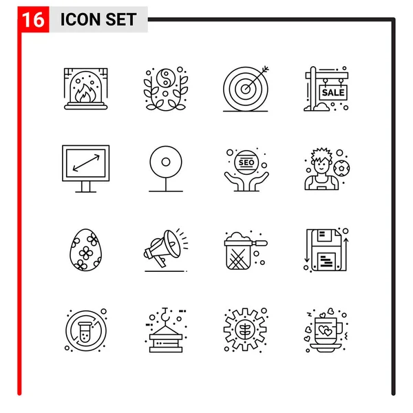 Conjunto Iconos Creativos Universales Simplemente Vector Ilustraciones Para Aplicaciones Web — Vector de stock