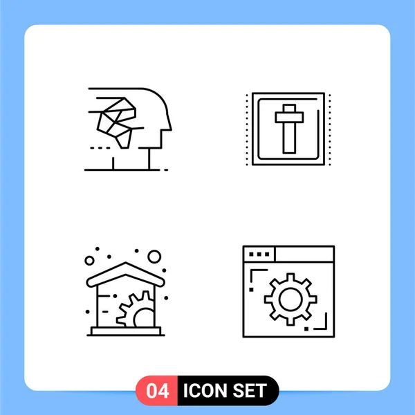 Conjunto Iconos Creativos Universales Simplemente Vector Ilustraciones Para Aplicaciones Web — Vector de stock