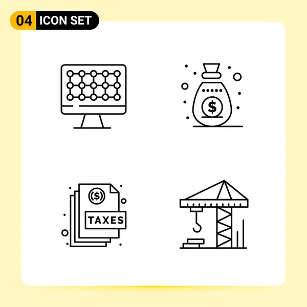 Set Universal Creative Icons Simply Vector Illustrations Web Mobile Apps — Stock Vector