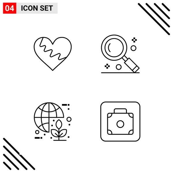 Conjunto Iconos Creativos Universales Simplemente Vector Ilustraciones Para Aplicaciones Web — Vector de stock