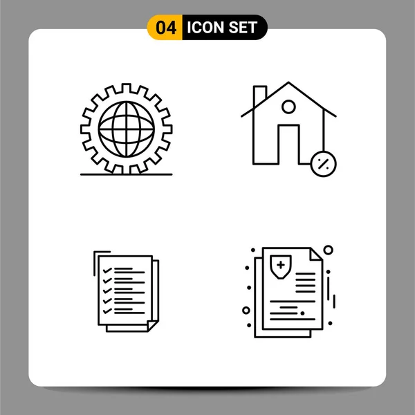 Conjunto Iconos Creativos Universales Simplemente Vector Ilustraciones Para Aplicaciones Web — Vector de stock