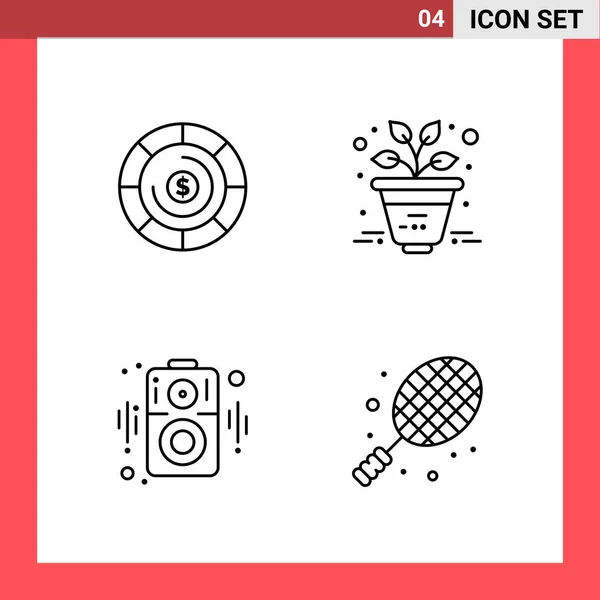 Conjunto Iconos Creativos Universales Simplemente Vector Ilustraciones Para Aplicaciones Web — Vector de stock