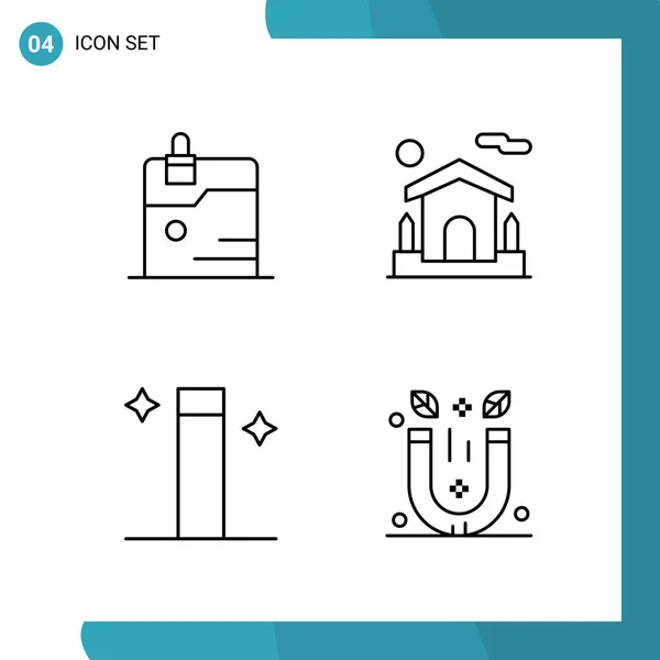 Set Universal Creative Icons Simply Vector Illustrations Web Mobile Apps — Stock Vector