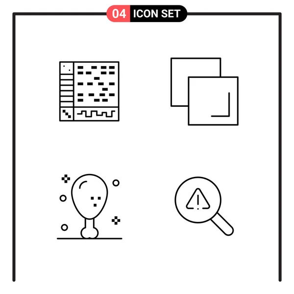 Conjunto Iconos Creativos Universales Simplemente Vector Ilustraciones Para Aplicaciones Web — Vector de stock