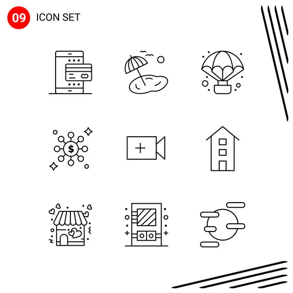 Set de 25 iconos de negocio universales Vector — Vector de stock