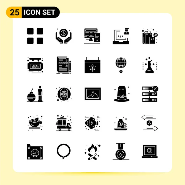 Conjunto Iconos Creativos Universales Simplemente Vector Ilustraciones Para Aplicaciones Web — Vector de stock