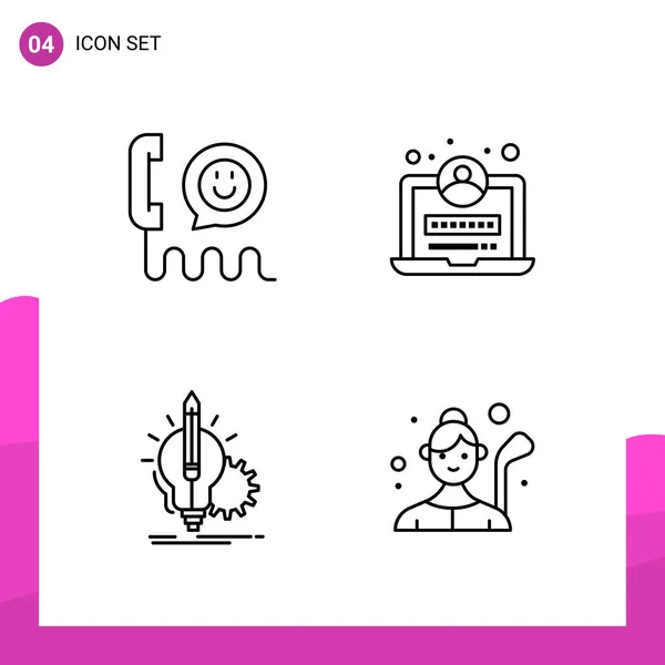 Set Universal Creative Icons Simply Vector Illustrations Web Mobile Apps — Stock Vector