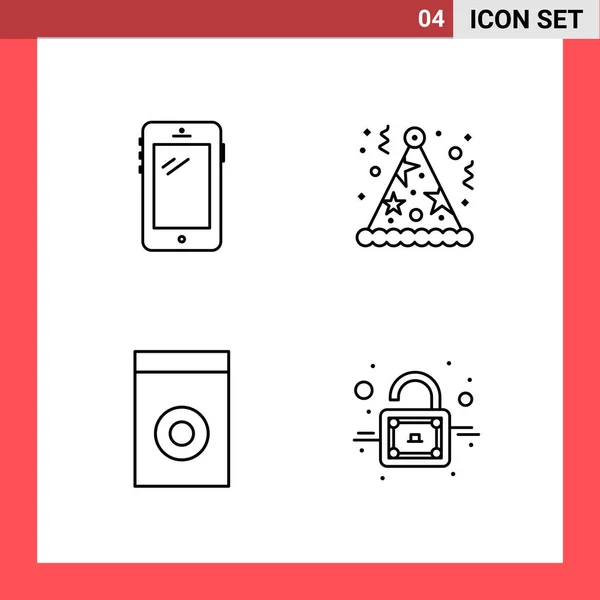 Conjunto Iconos Creativos Universales Simplemente Vector Ilustraciones Para Aplicaciones Web — Vector de stock