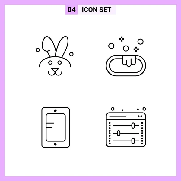 Set Universal Creative Icons Simply Vector Illustrations Web Mobile Apps — Stock Vector