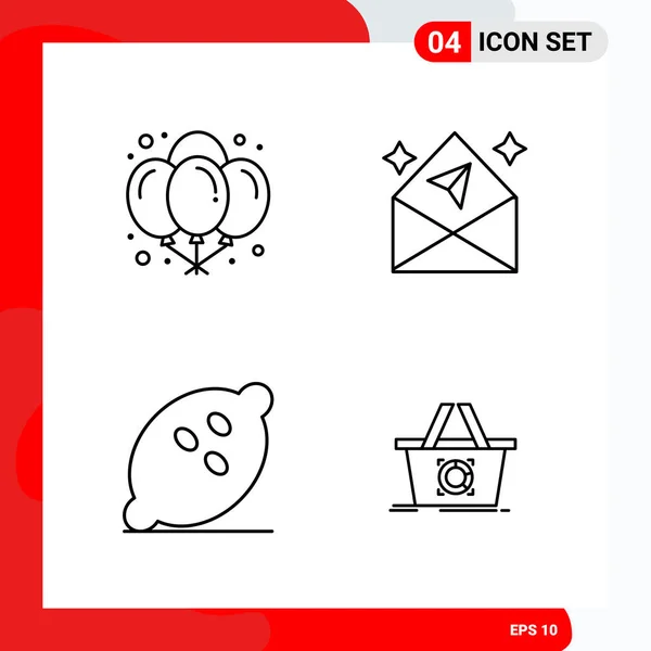 Set Dari Ikon Kreatif Universal Cukup Ilustrasi Vektor Untuk Aplikasi - Stok Vektor