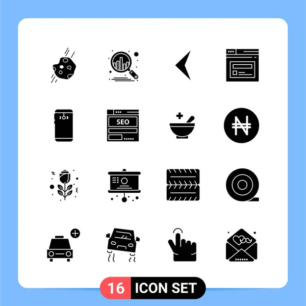 Conjunto Iconos Creativos Universales Simplemente Vector Ilustraciones Para Aplicaciones Web — Vector de stock