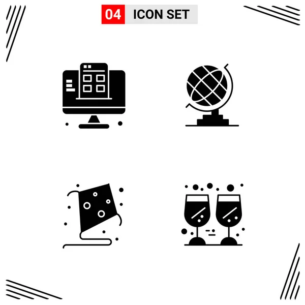 Conjunto Iconos Creativos Universales Simplemente Vector Ilustraciones Para Aplicaciones Web — Vector de stock