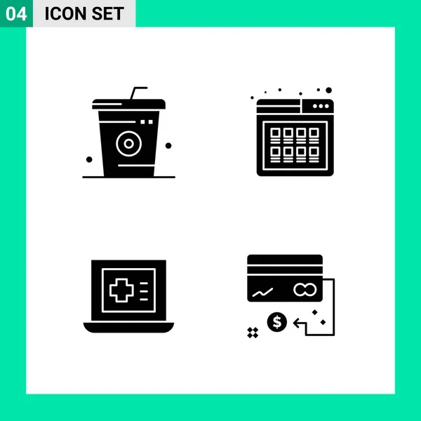 Vettoriale Illustrazione Icone Della Cucina — Vettoriale Stock