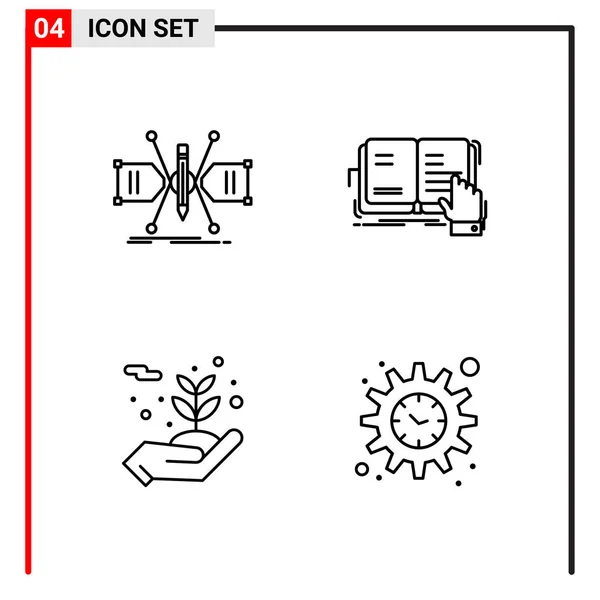 Set Universeller Kreativer Symbole Einfach Vektorillustrationen Für Web Und Mobile — Stockvektor