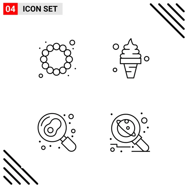 Set Dari Ikon Kreatif Universal Cukup Ilustrasi Vektor Untuk Aplikasi - Stok Vektor