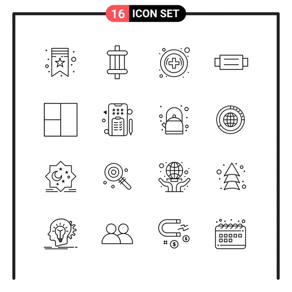 Conjunto Iconos Creativos Universales Simplemente Vector Ilustraciones Para Aplicaciones Web — Vector de stock