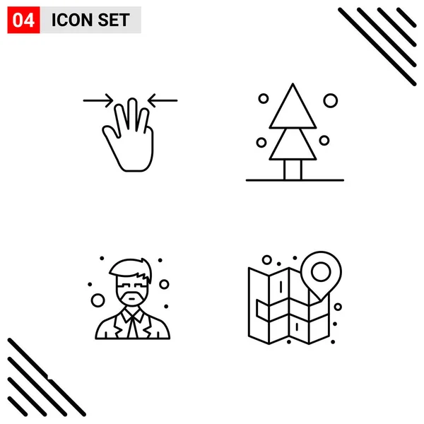 Conjunto Iconos Creativos Universales Simplemente Vector Ilustraciones Para Aplicaciones Web — Vector de stock