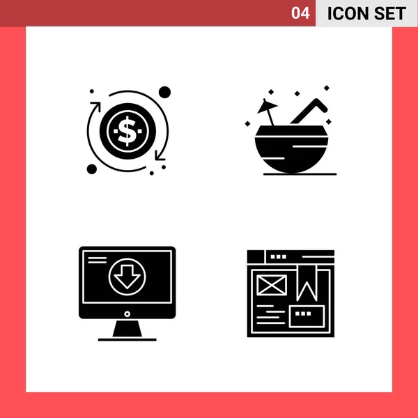 Conjunto Iconos Creativos Universales Simplemente Vector Ilustraciones Para Aplicaciones Web — Vector de stock