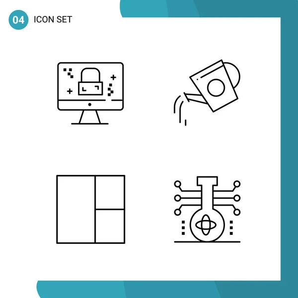 Set Universeller Kreativer Symbole Einfach Vektorillustrationen Für Web Und Mobile — Stockvektor