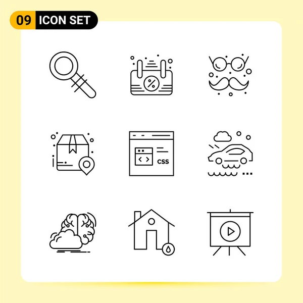 Set of 16 Universal Icons Business Vector — 스톡 벡터