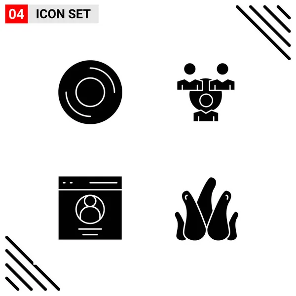 Conjunto Iconos Creativos Universales Simplemente Vector Ilustraciones Para Aplicaciones Web — Archivo Imágenes Vectoriales