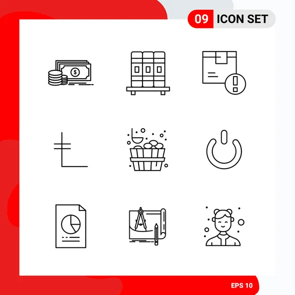 Set Universal Creative Icons Simply Vector Illustrations Web Mobile Apps — Stock Vector