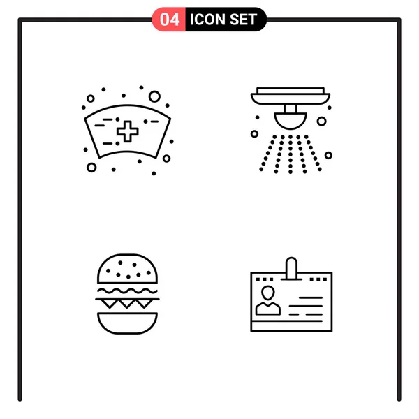 Conjunto Iconos Creativos Universales Simplemente Vector Ilustraciones Para Aplicaciones Web — Archivo Imágenes Vectoriales