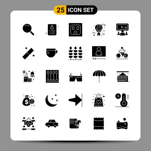 Conjunto Iconos Creativos Universales Simplemente Vector Ilustraciones Para Aplicaciones Web — Vector de stock