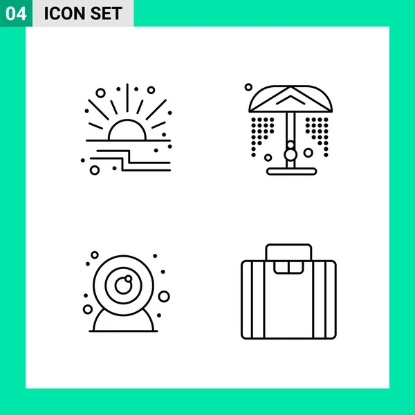 Conjunto Iconos Creativos Universales Simplemente Vector Ilustraciones Para Aplicaciones Web — Vector de stock