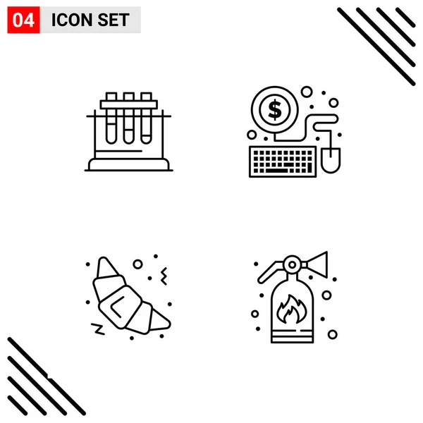 Conjunto Iconos Creativos Universales Simplemente Vector Ilustraciones Para Aplicaciones Web — Vector de stock