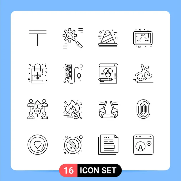 Conjunto Iconos Creativos Universales Simplemente Vector Ilustraciones Para Aplicaciones Web — Vector de stock