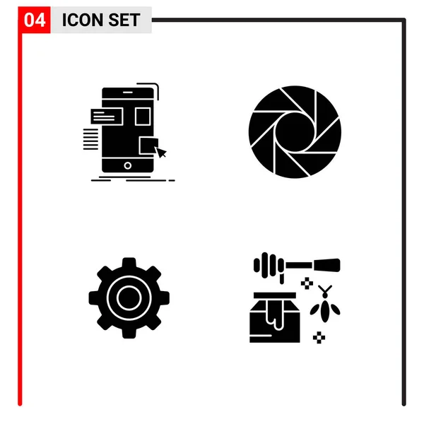 Set Universeller Kreativer Symbole Einfach Vektorillustrationen Für Web Und Mobile — Stockvektor