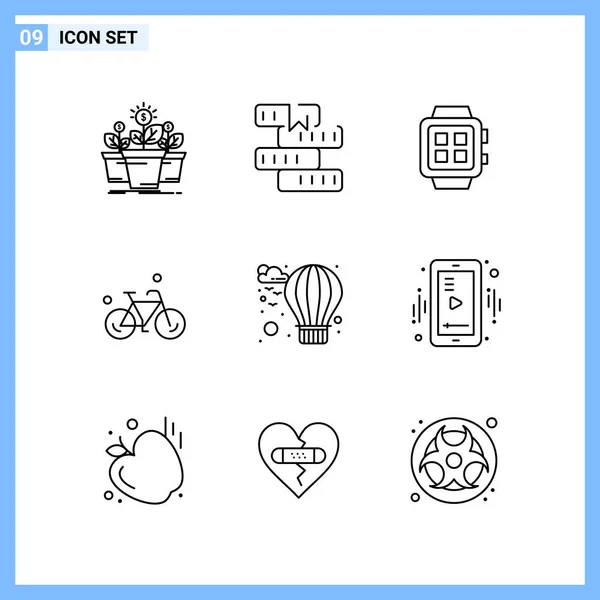 Set Universal Creative Icons Simply Vector Illustrations Web Mobile Apps — Stock Vector