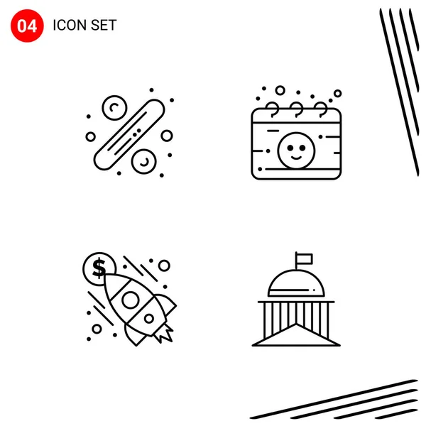 Conjunto Iconos Creativos Universales Simplemente Vector Ilustraciones Para Aplicaciones Web — Archivo Imágenes Vectoriales