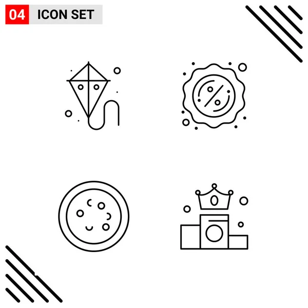 Conjunto Iconos Creativos Universales Simplemente Vector Ilustraciones Para Aplicaciones Web — Vector de stock