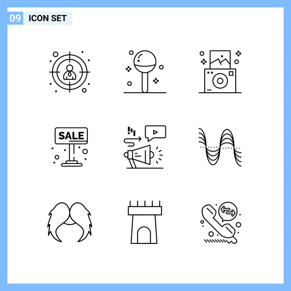 Conjunto Iconos Creativos Universales Simplemente Vector Ilustraciones Para Aplicaciones Web — Vector de stock