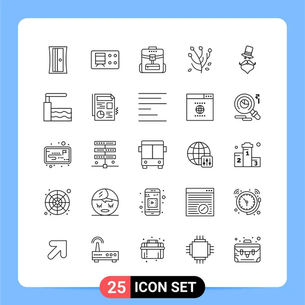 Conjunto Iconos Creativos Universales Simplemente Vector Ilustraciones Para Aplicaciones Web — Vector de stock