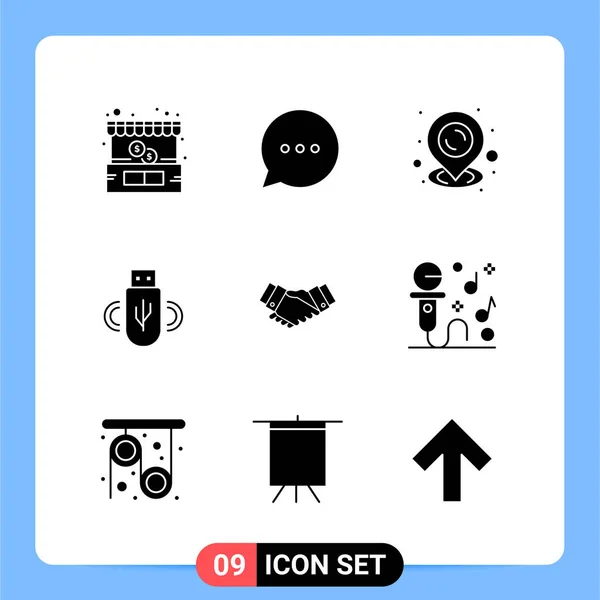 Conjunto Iconos Creativos Universales Simplemente Vector Ilustraciones Para Aplicaciones Web — Archivo Imágenes Vectoriales