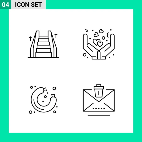 Conjunto Iconos Creativos Universales Simplemente Vector Ilustraciones Para Aplicaciones Web — Archivo Imágenes Vectoriales