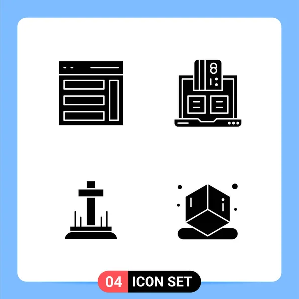 Conjunto Iconos Creativos Universales Simplemente Vector Ilustraciones Para Aplicaciones Web — Archivo Imágenes Vectoriales