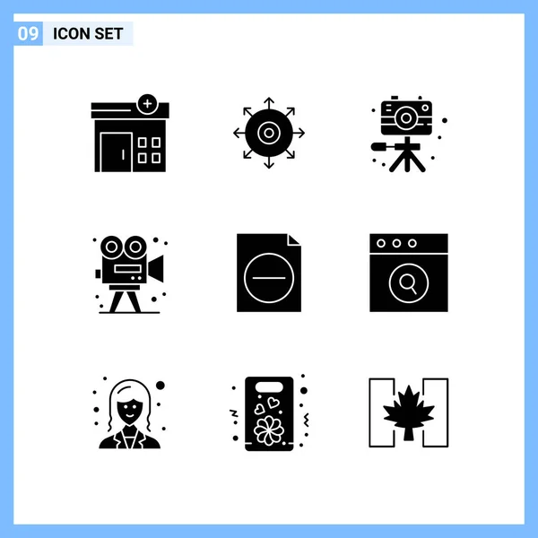 Conjunto Iconos Creativos Universales Simplemente Vector Ilustraciones Para Aplicaciones Web — Vector de stock