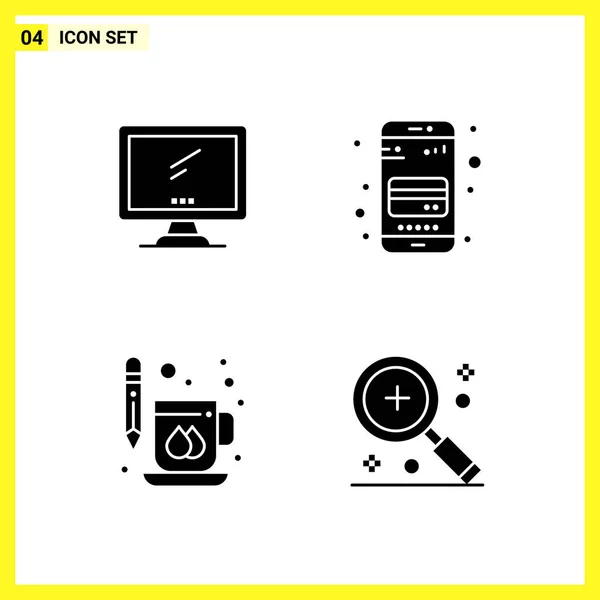 Set Universal Creative Icons Simply Vector Illustrations Web Mobile Apps — Stock Vector