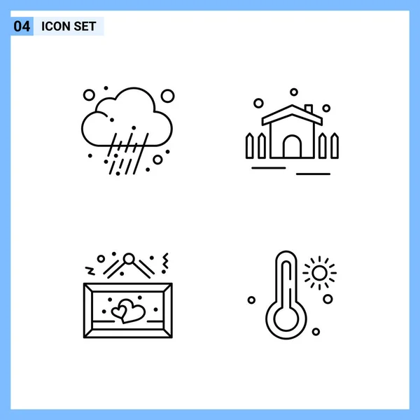 Set Universal Creative Icons Simply Vector Illustrations Web Mobile Apps — Stock Vector