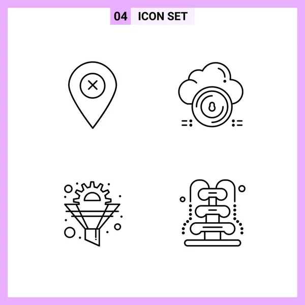 Conjunto Iconos Creativos Universales Simplemente Vector Ilustraciones Para Aplicaciones Web — Vector de stock