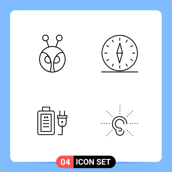 Conjunto Iconos Creativos Universales Simplemente Vector Ilustraciones Para Aplicaciones Web — Vector de stock