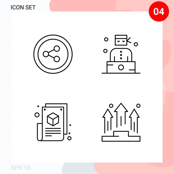 Conjunto Iconos Creativos Universales Simplemente Vector Ilustraciones Para Aplicaciones Web — Vector de stock