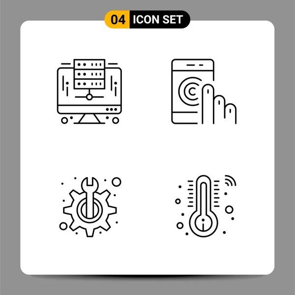 Conjunto Iconos Creativos Universales Simplemente Vector Ilustraciones Para Aplicaciones Web — Vector de stock